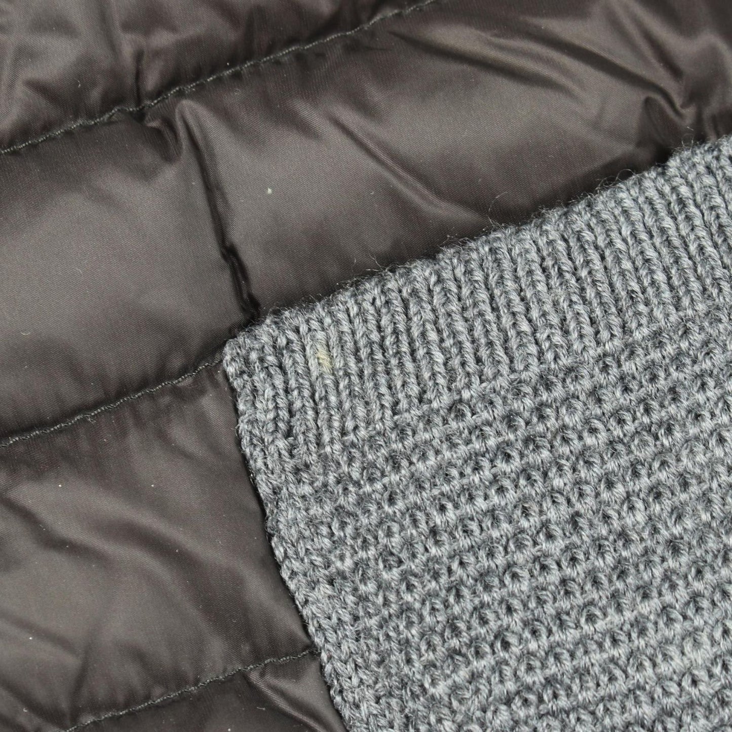 Moncler Down Jacket Knit Contrast Nylon Wool — view 9
