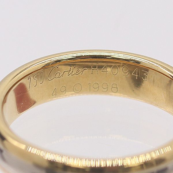 Cartier With Certificate Three Color Ring White Gold 18k Pg Wg 49 Ako Abc — view 4