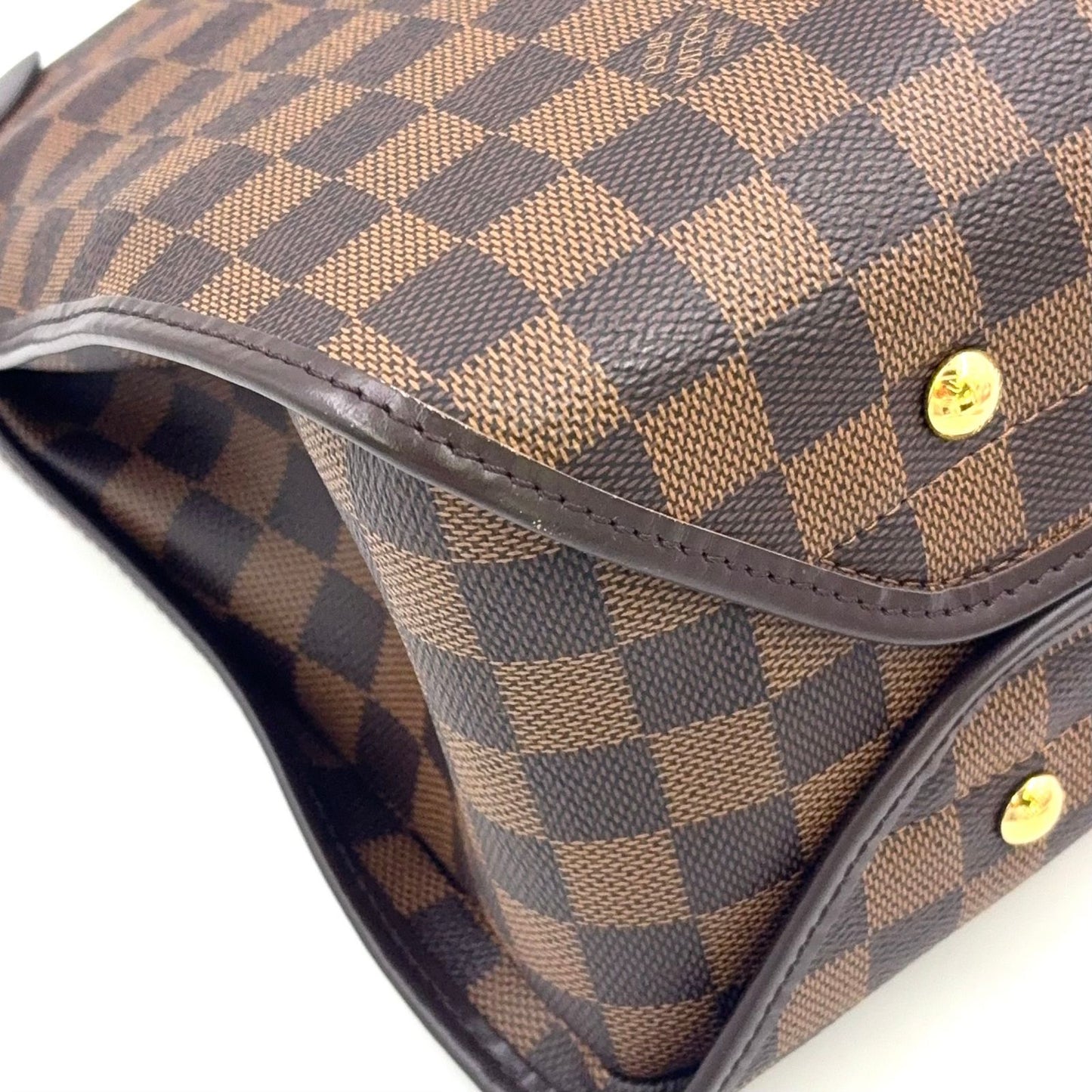 Louis Vuitton Duomo Damier Leather Brown Shoulder Bag Gold — view 9