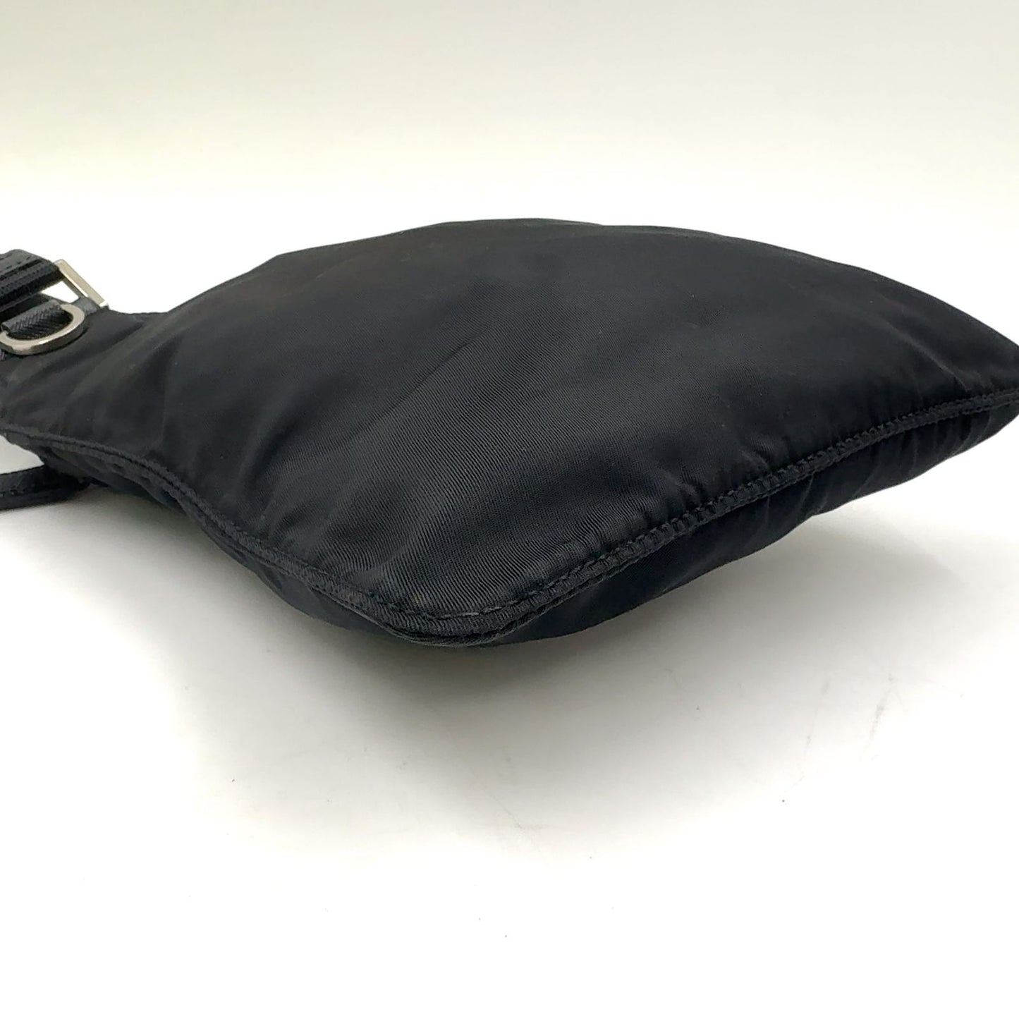Prada Nylon Black Mini Shoulder Bag Silver — view 9