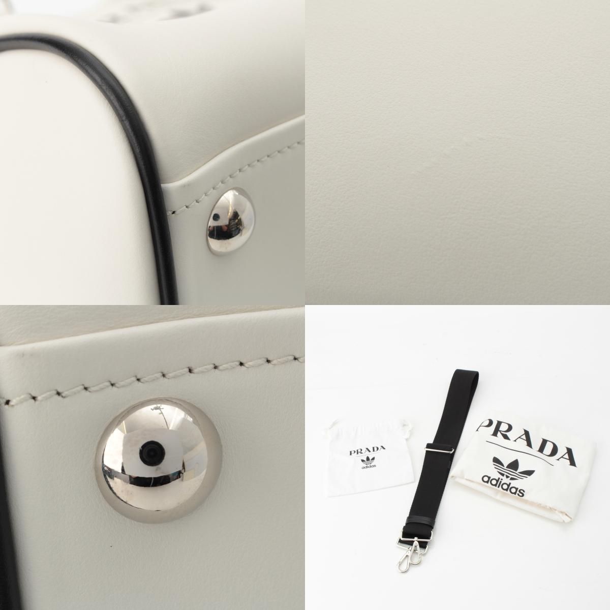 Prada Adidas City Calfskin Leather World Limited 700 Pieces Logo Boston Bag — view 9