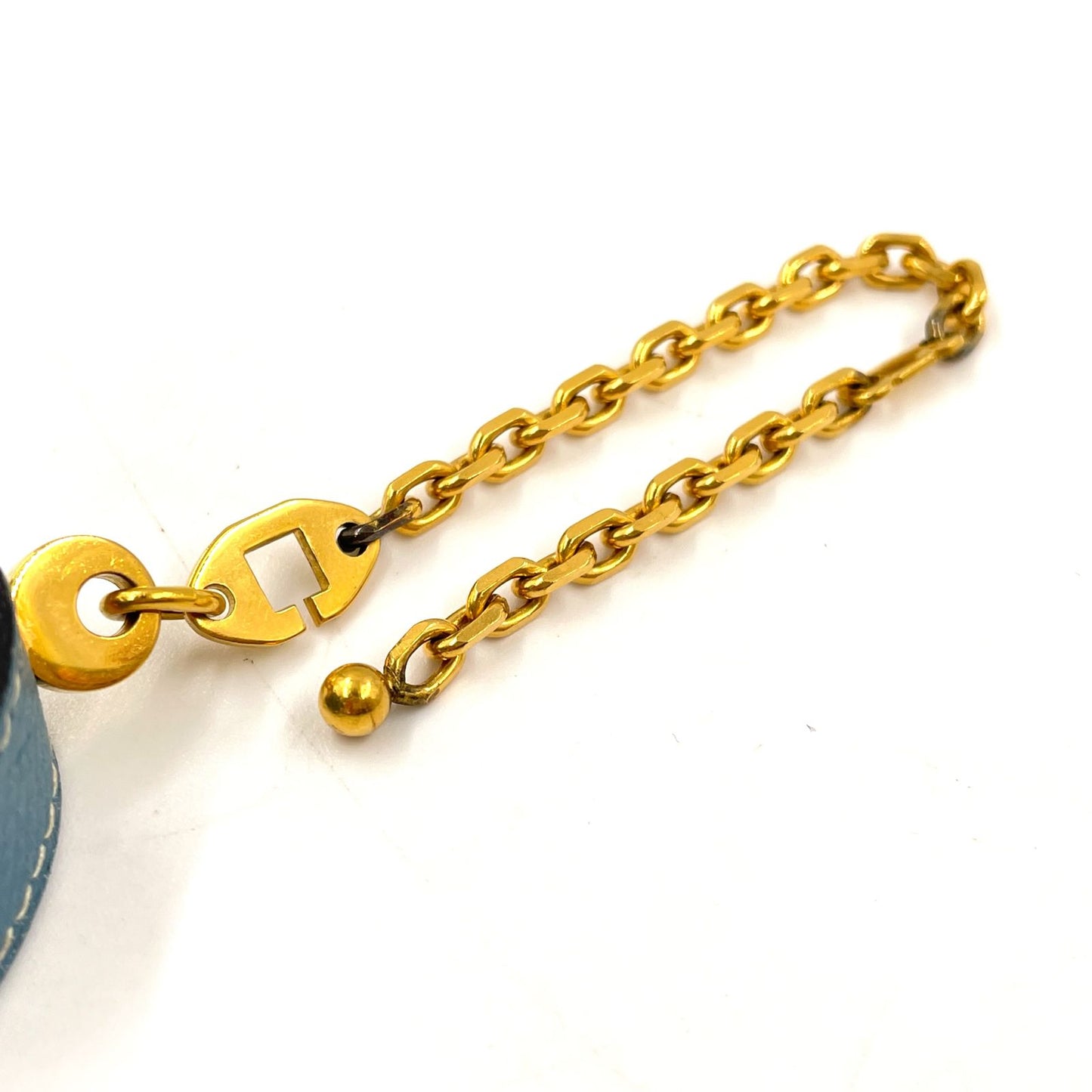 Hermes Glove Holder Nomad Leather Blue Gold Gloves — view 9