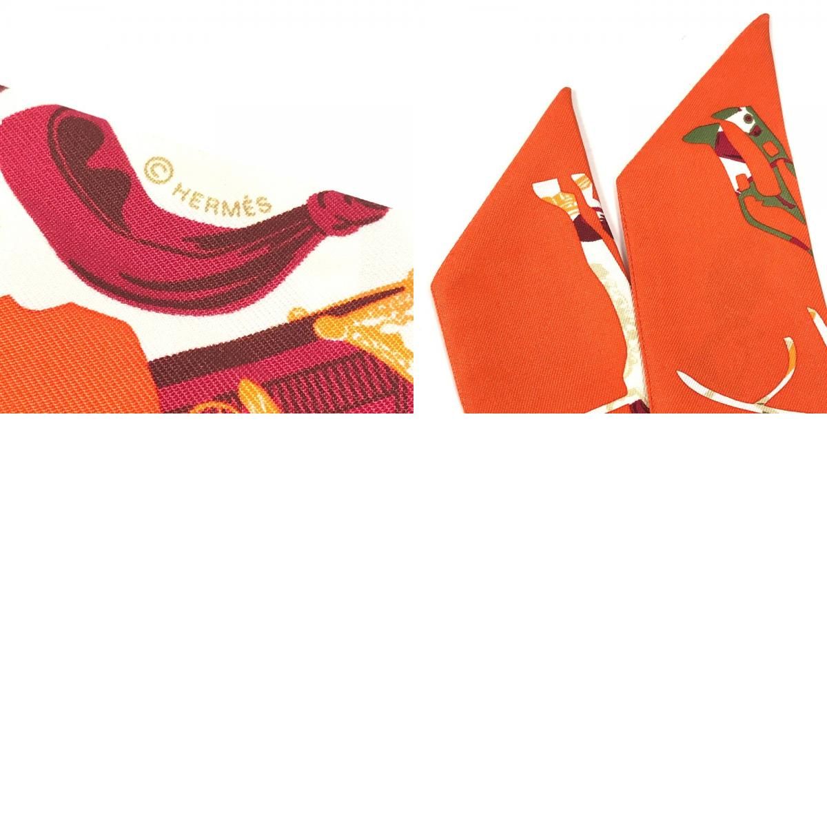 Hermes Scarf Twilly Silk Orange — view 9