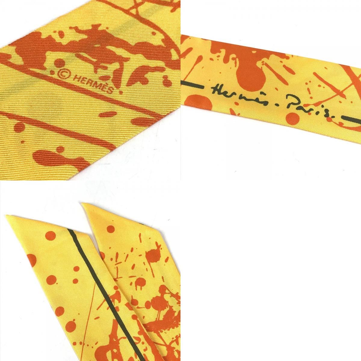 Hermes Scarf Twilly Silk Orange — view 9