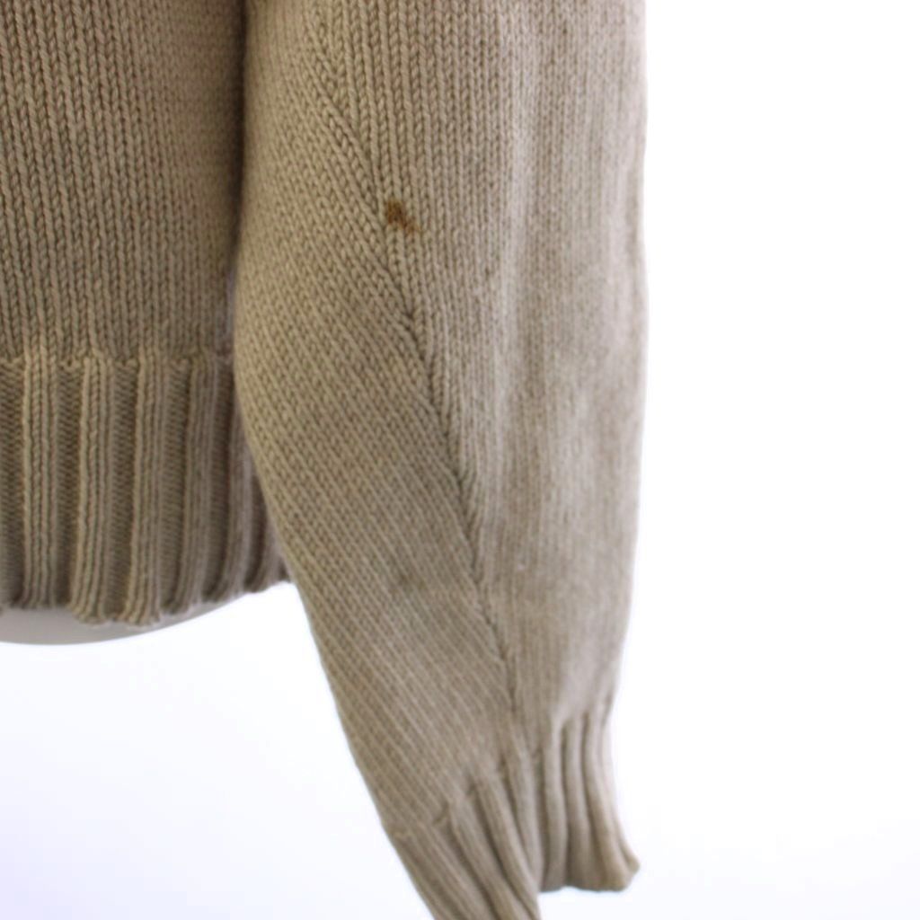 Hermes Knit Sweater Cashmere M Beige Turtleneck Long Sleeve YM — view 5