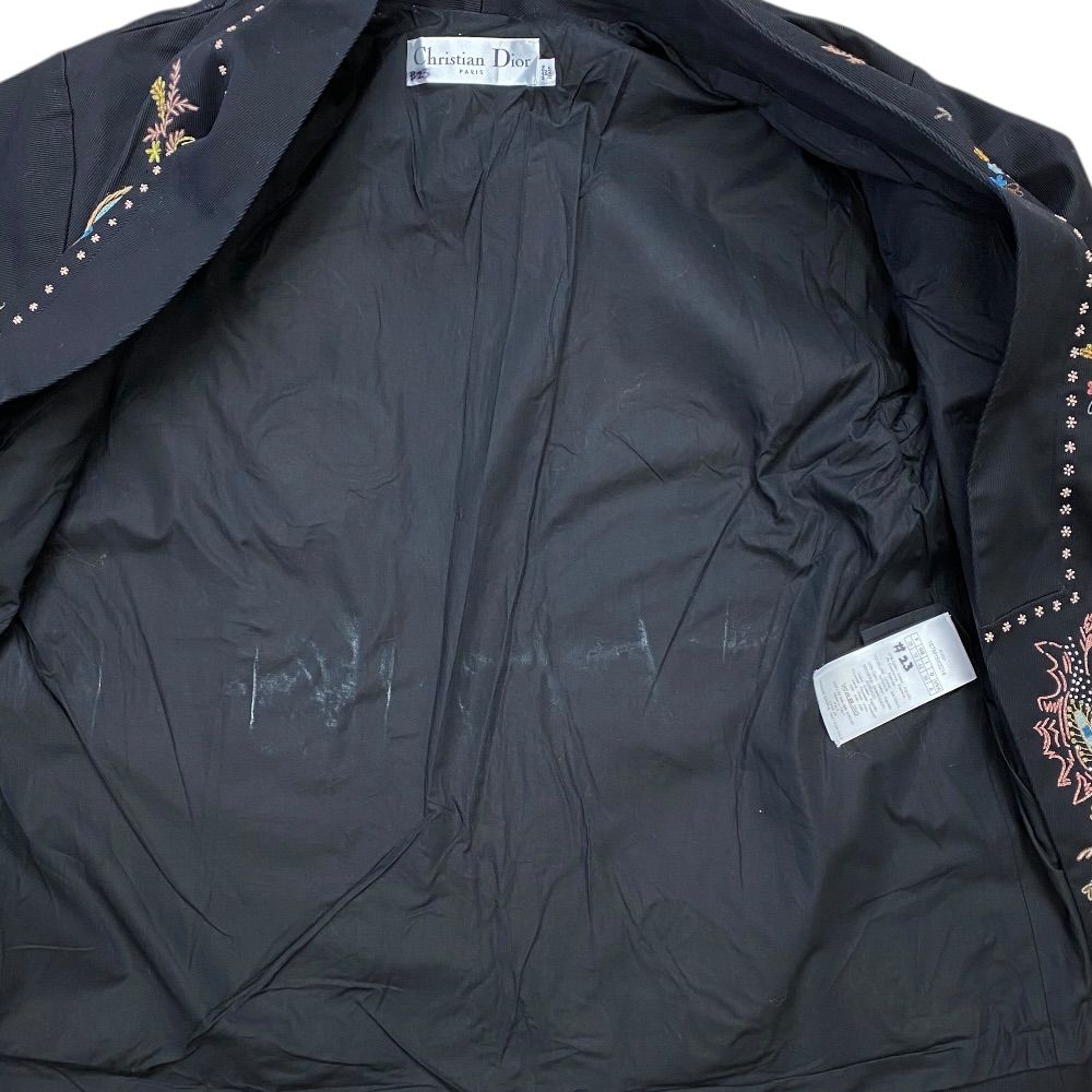 Dior Paisley Jacket Collarless Cardigan Black Multicolor 38: Sophistication — view 9