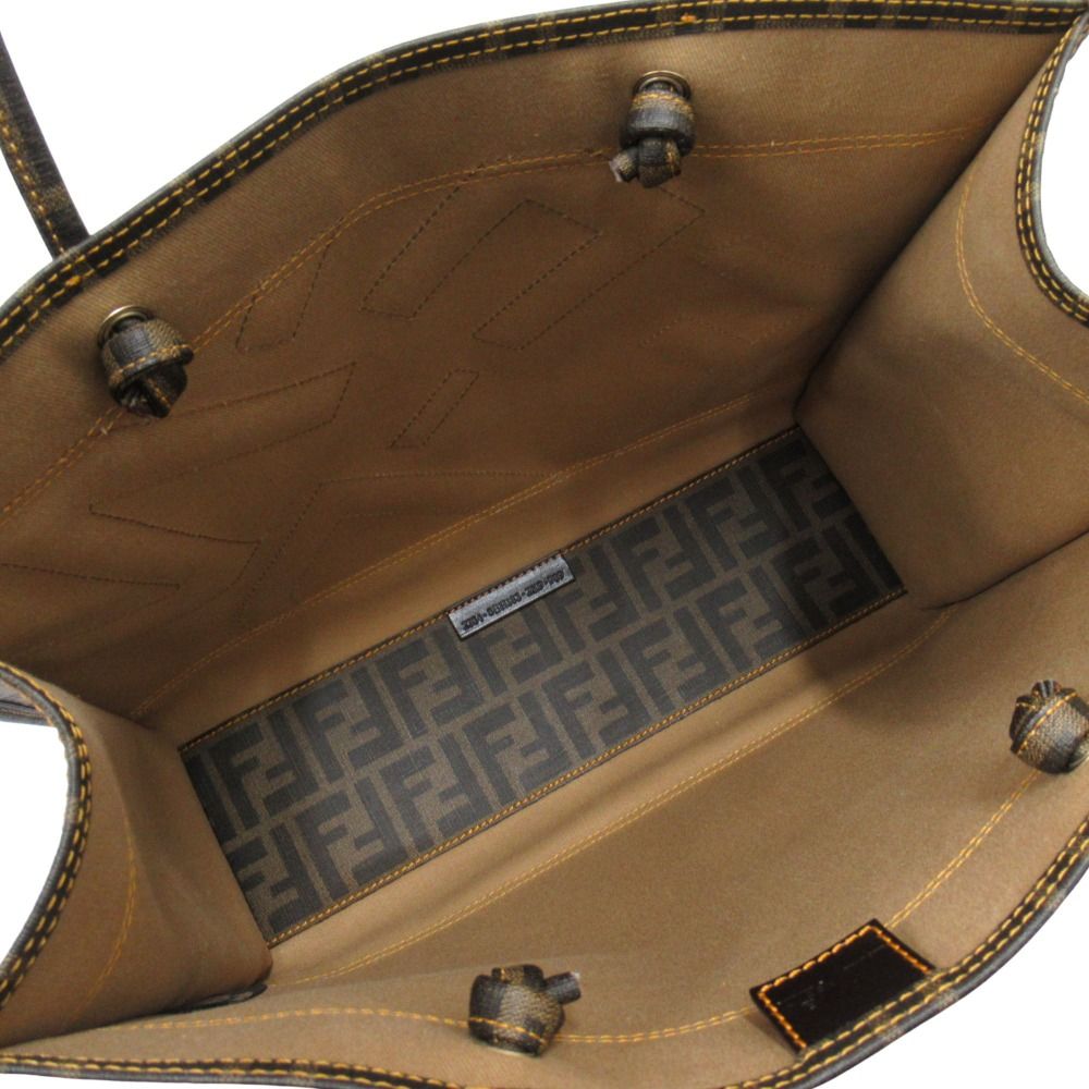 Fendi Zucca Zucchino Tote Pouch Brown Beige — view 9