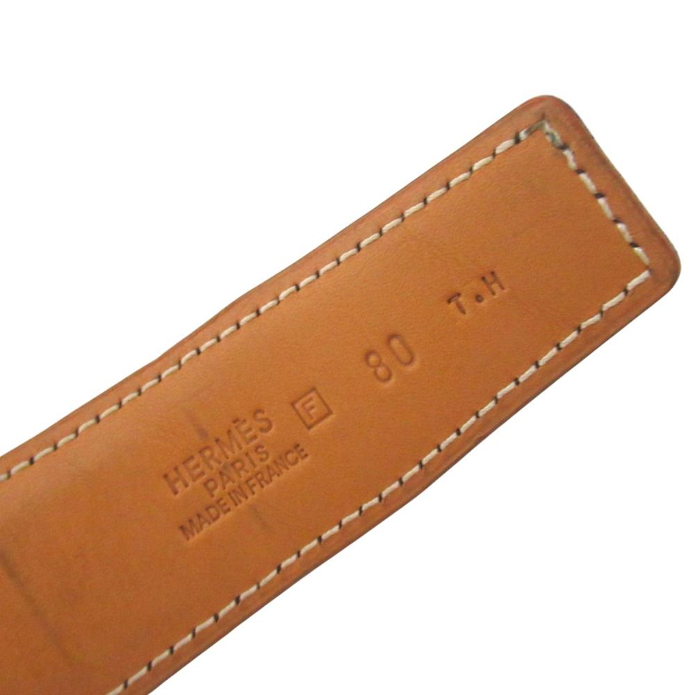 Hermes Constance Hmartelee Giboshi Reversible Belt 80 Brown Beige Silver — view 9