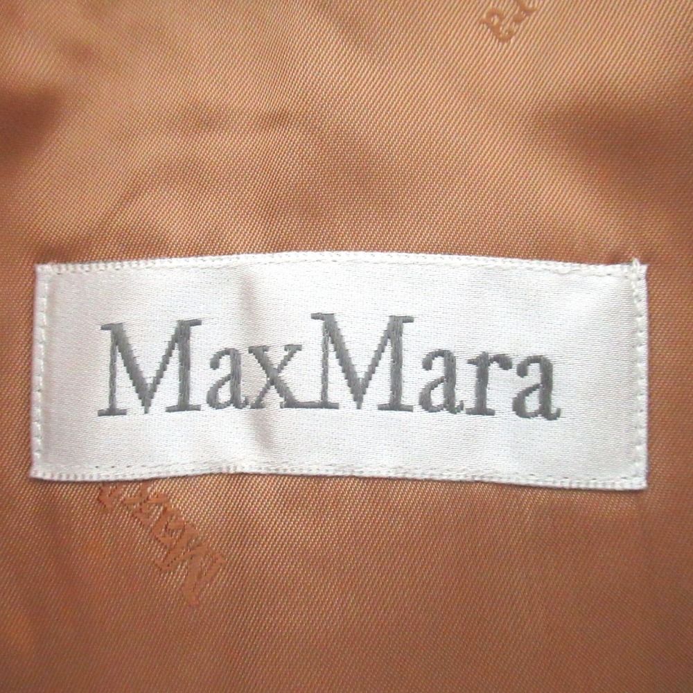 Max Mara Maxmara Camel 100% Belted Shawl Collar Gown Coat Brown Beige — view 7