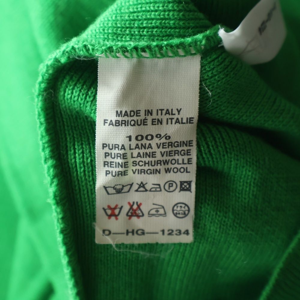 Fendi FF Logo Gold Button Wool Knit Cardigan Green — view 8