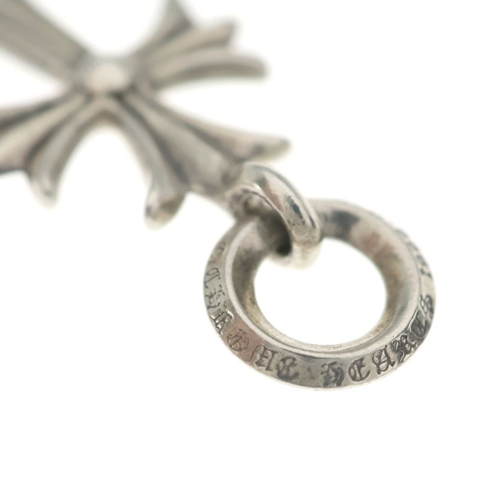 Chrome Hearts Tiny CH Cross Charm Necklace Top Silver — view 6