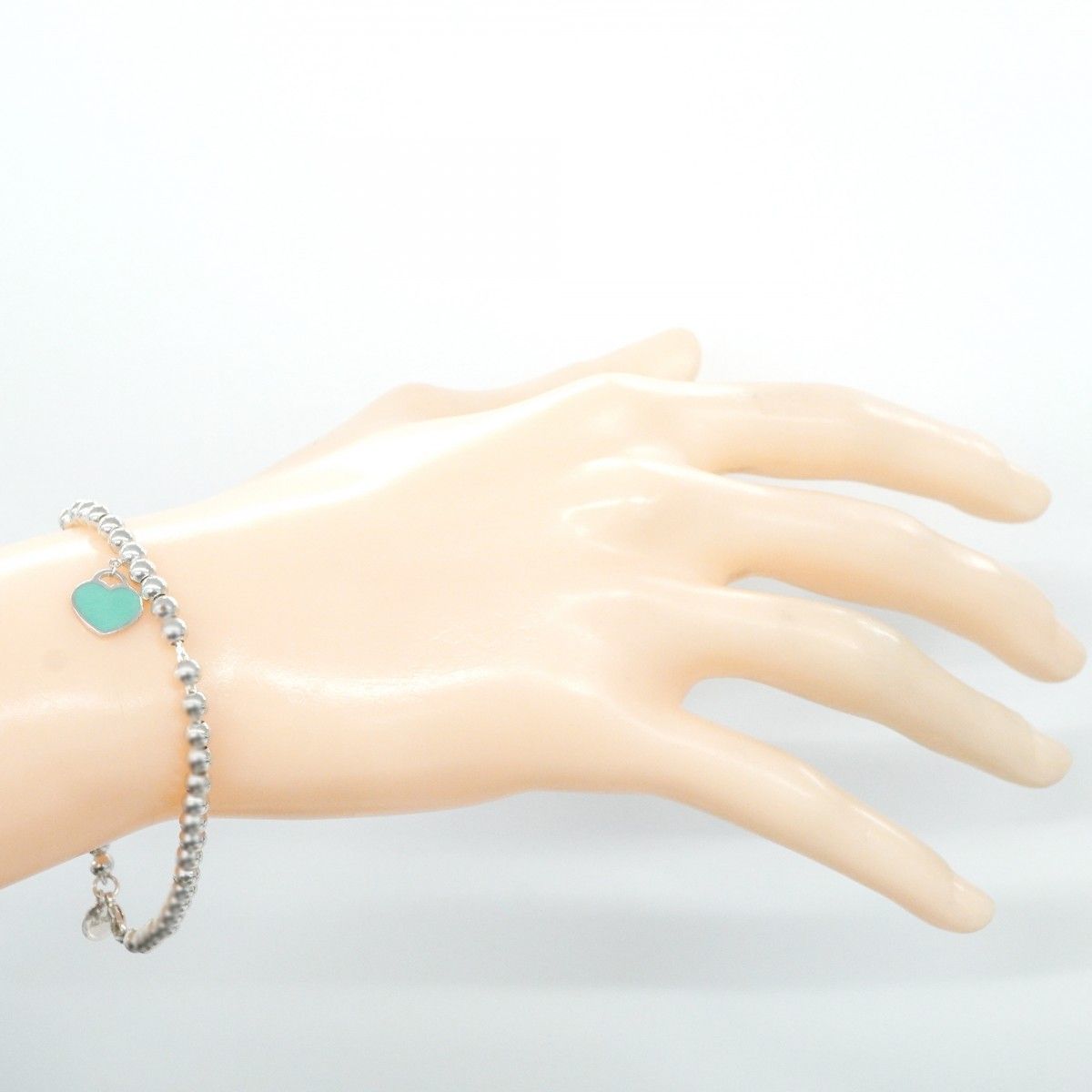 Tiffany & Co Bracelet Return to Heart Ball Chain 925 Sterling Silver Blue — view 7