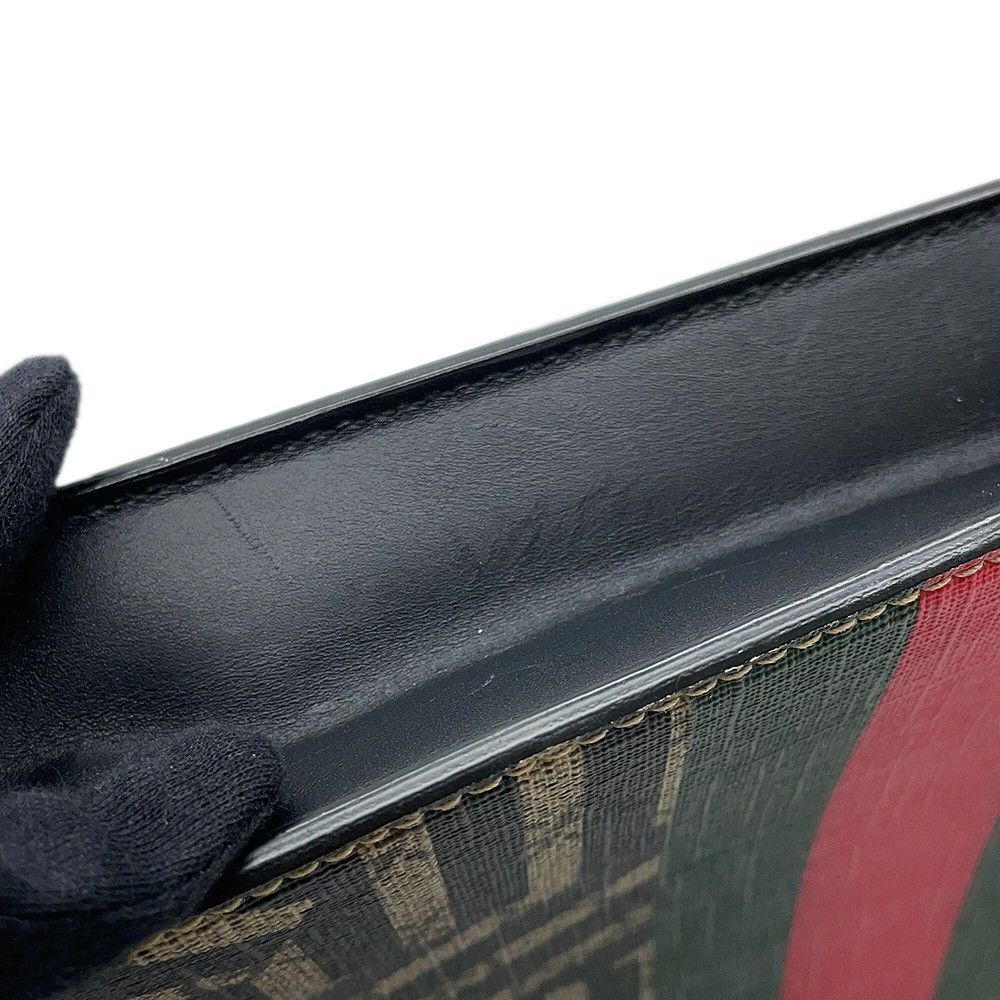 Gucci Clutch GG Carre Leather Sherry Bi Second Pouch — view 9