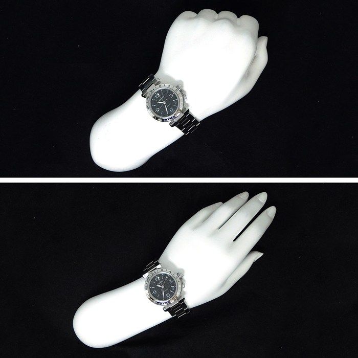 Cartier Watch Pasha C Black Dial Date Luminous Hands Index GMT SS Automatic — view 9
