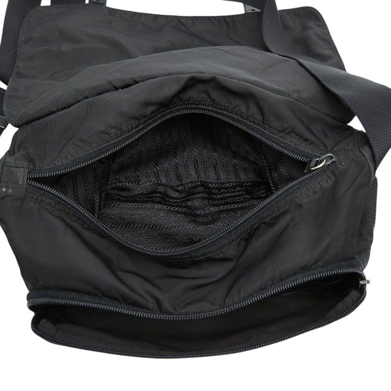 Prada Shoulder Bag Black Nylon Leather — view 9