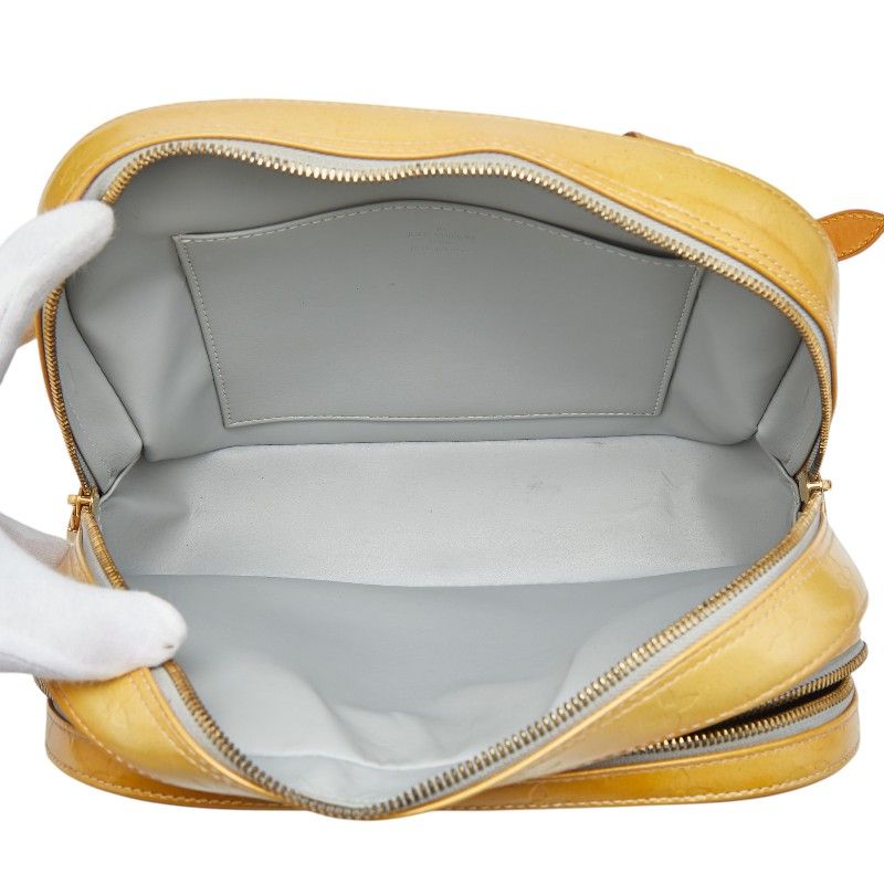Louis Vuitton Monogram Vernis Backpack Gray Yellow Patent Leather — view 9