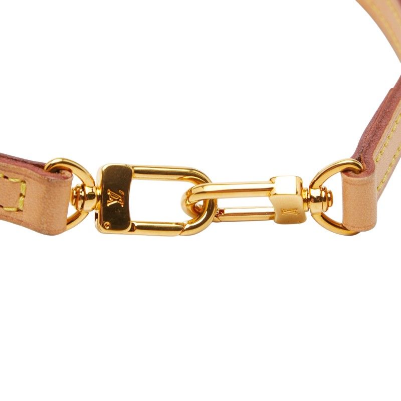 Louis Vuitton Shoulder Strap Beige Leather — view 4