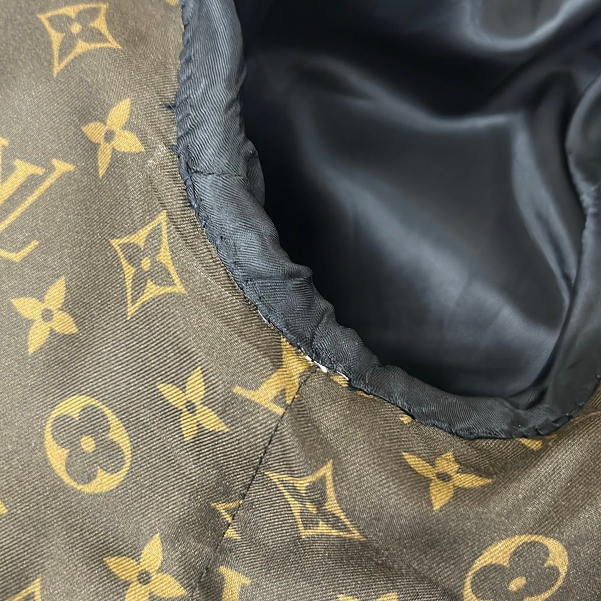 Louis Vuitton Jacket 42 L Dj4 Navy Lining Monogram Pattern Patch Long Sleeve — view 9
