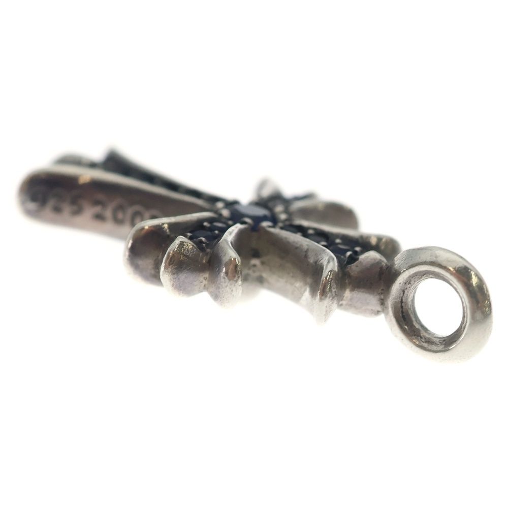 Chrome Hearts Tny Crsf P Sap Tiny Fat Cross Pave Saffiano Pendant Top Silver — view 6