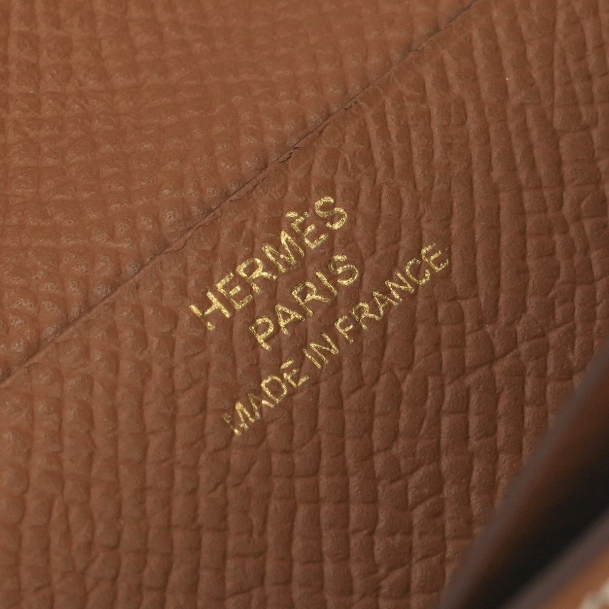 Hermes Bearn Souffle Wallet Epsom Gold Brown Veau — view 8