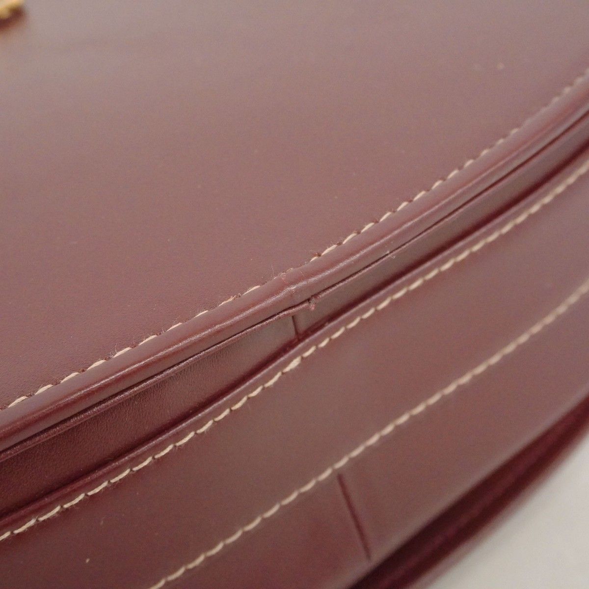 Cartier Shoulder Bag Must Leather Bordeaux Gold — view 9