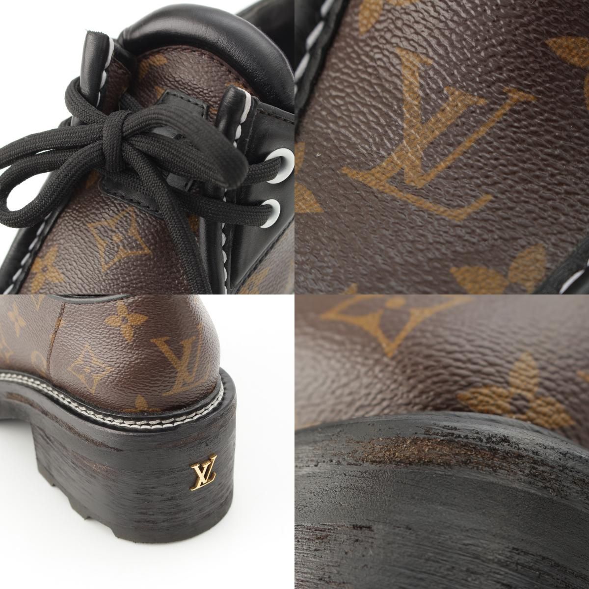 Louis Vuitton LV Boble Monogram Derby Tyrolean Shoes Brown — view 9
