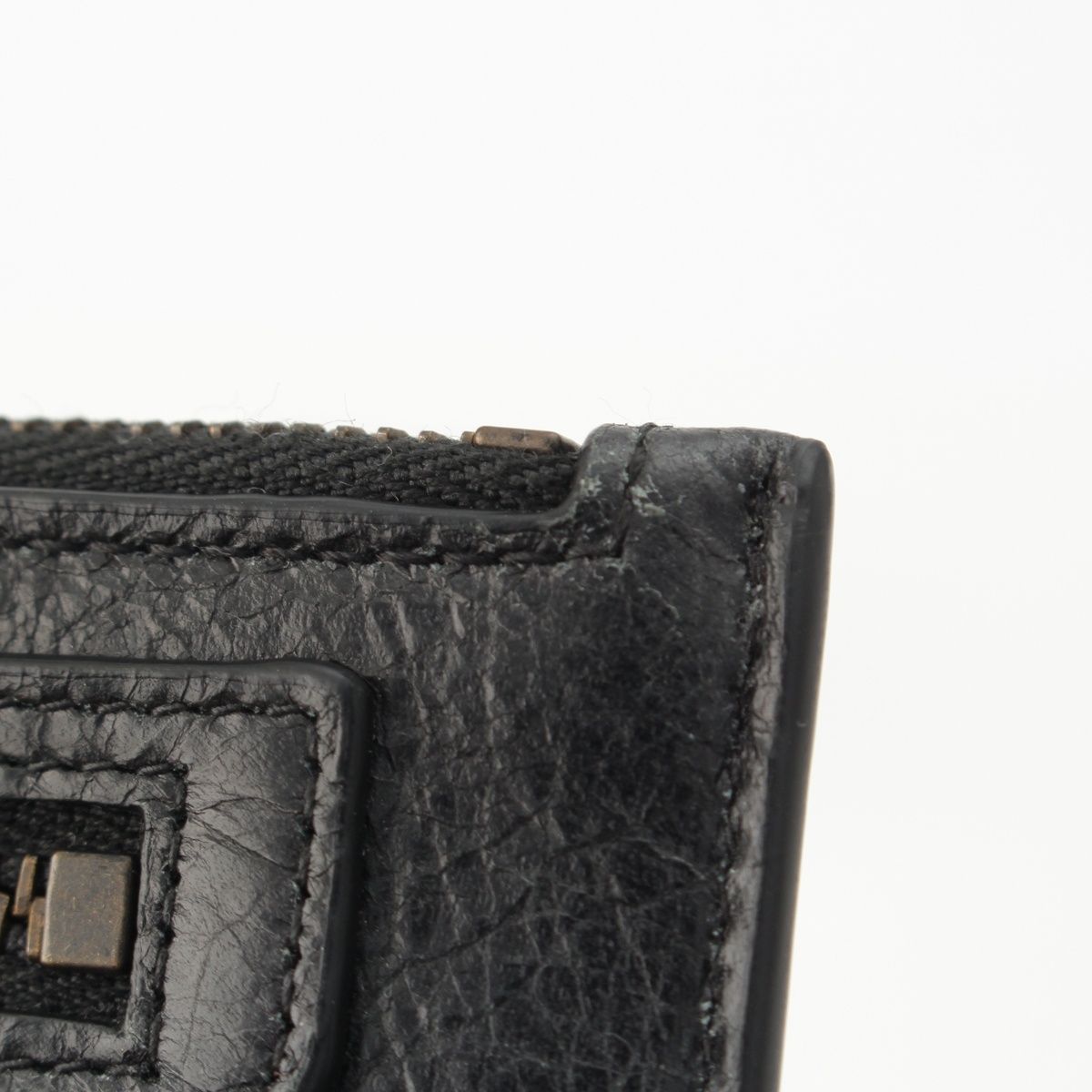 Balenciaga le City Long Leather Coin Case Wallet Black — view 9