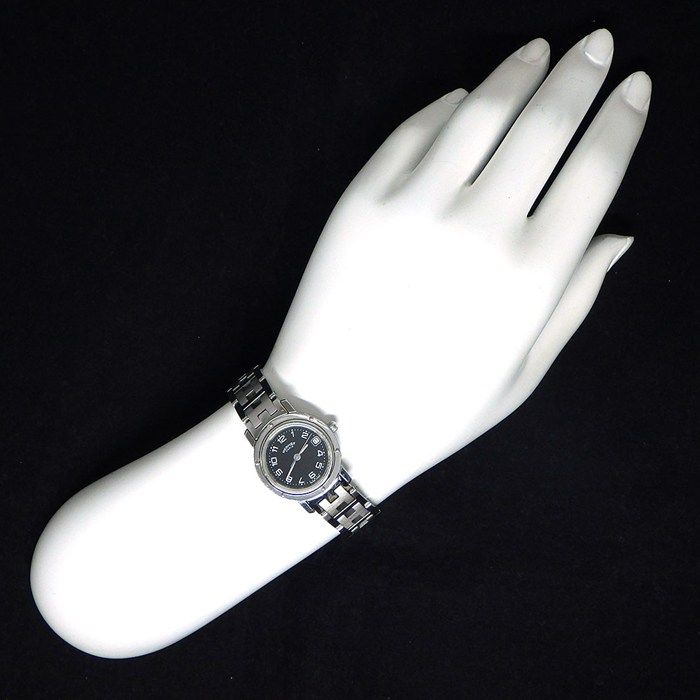 Hermes Watch Black Dial Date SS Quartz Analog — view 9