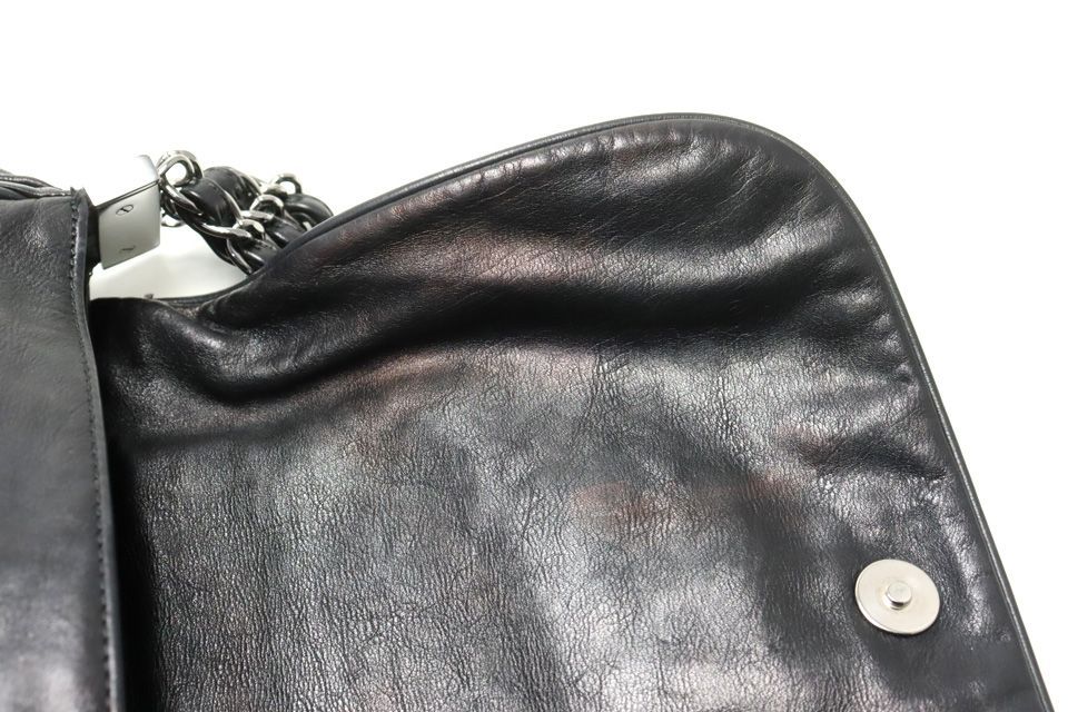 Chanel Jumbo CC Logo Leather Shoulder Bag — view 9