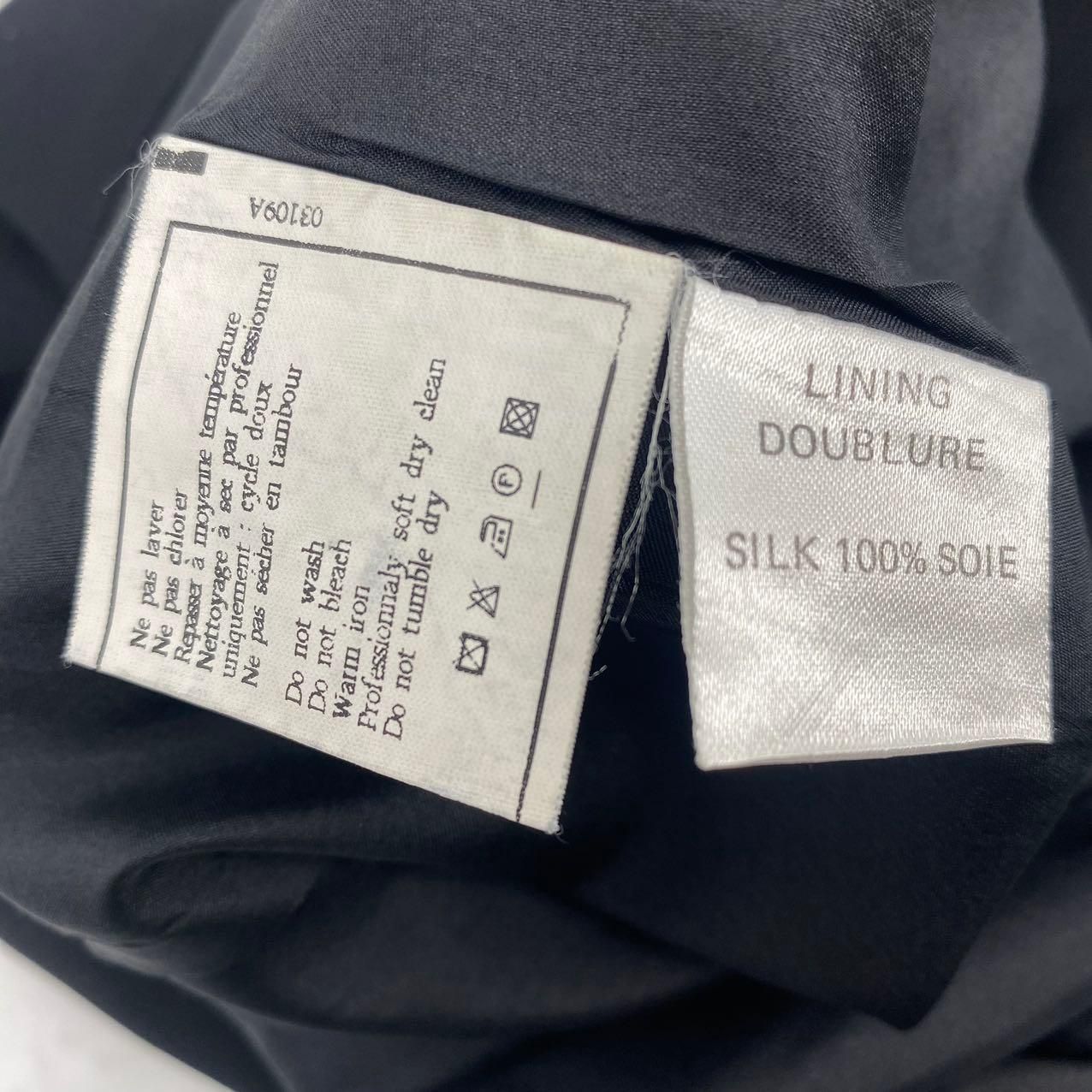 Chanel Coco Button Wool Skirt Black — view 6