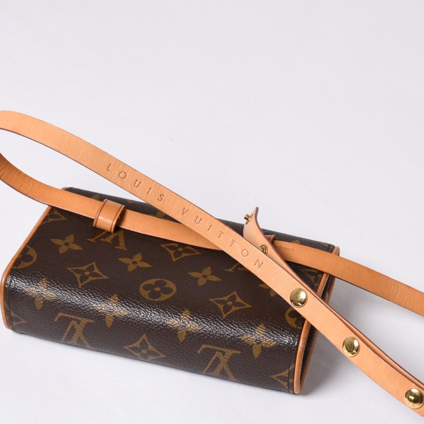 Louis Vuitton Waist Shoulder Bag Monogram Pochette Florentine Brown — view 8