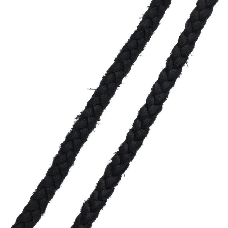 Chrome Hearts Leather Braid Lip and Tan Silver Necklace — view 5