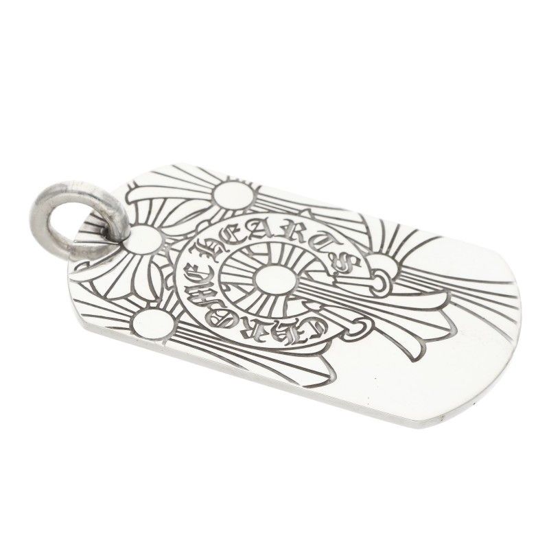 Chrome Hearts D Tag Lrg God Bless God Breath Dog Tag Large Necklace Top — view 5
