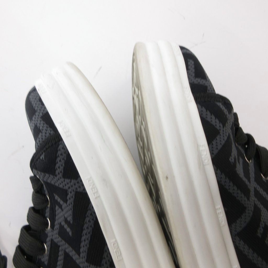 Fendi Sneakers Shoes Low Cut Zucca Pattern 36 Gray — view 8