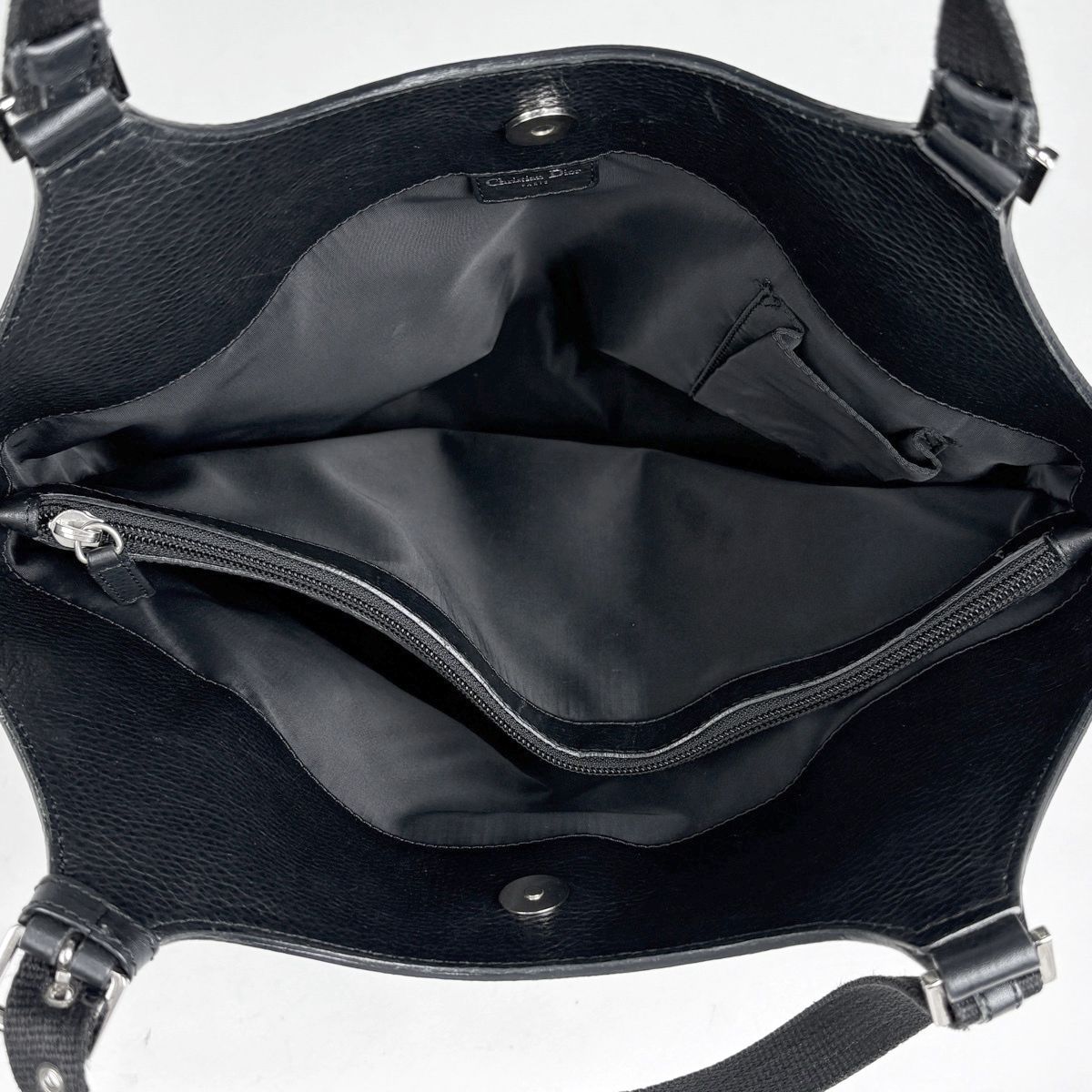 Dior Street Chic Handbag Logo Trotter Pattern Canvas Black — view 9