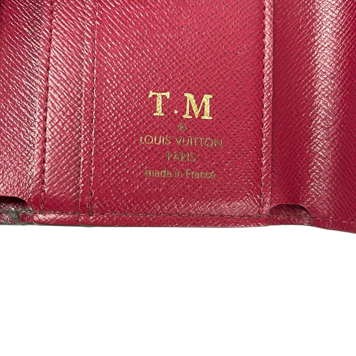 Louis Vuitton Trifold Wallet Monogram Portefeuille Zoe Fuchsia Initial Leather — view 5