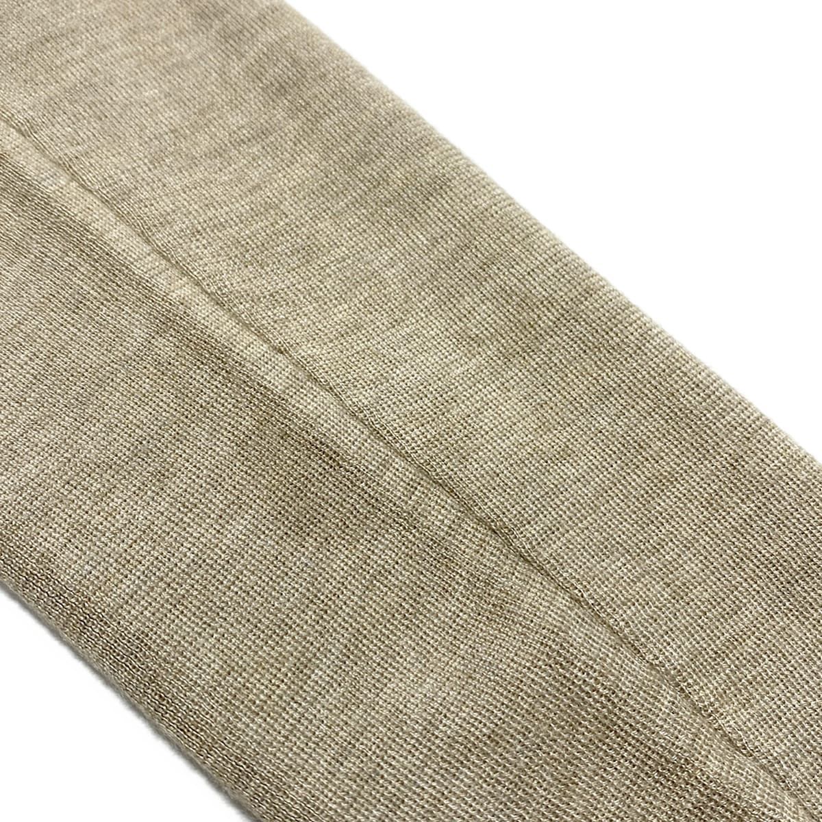 Hermes Long Sleeve Sweater 34 S Beige High Neck Cashmere Silk Embroidery — view 7