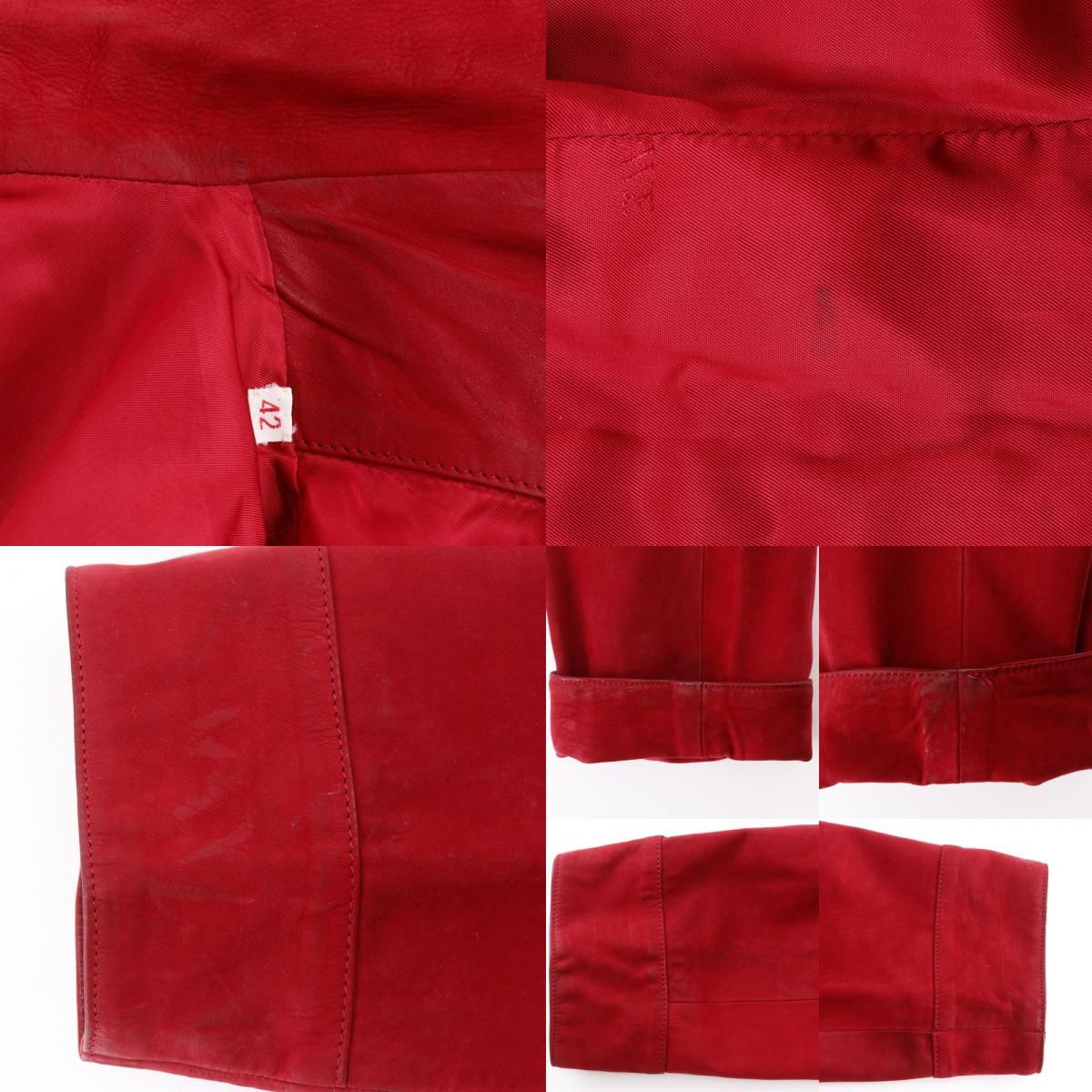 Loewe Leather Jacket Vintage Red Tailored — view 9