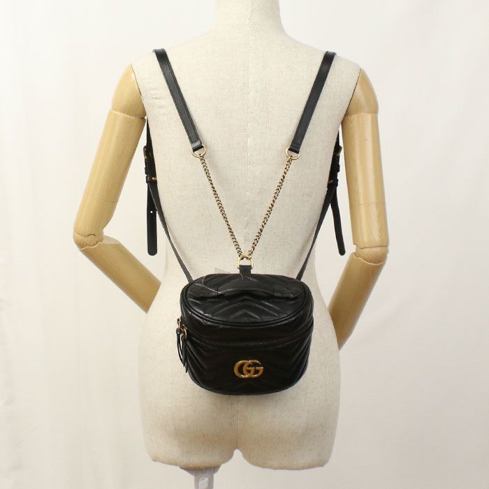 Gucci Mini Backpack GG Marmont Quilted Leather — view 7