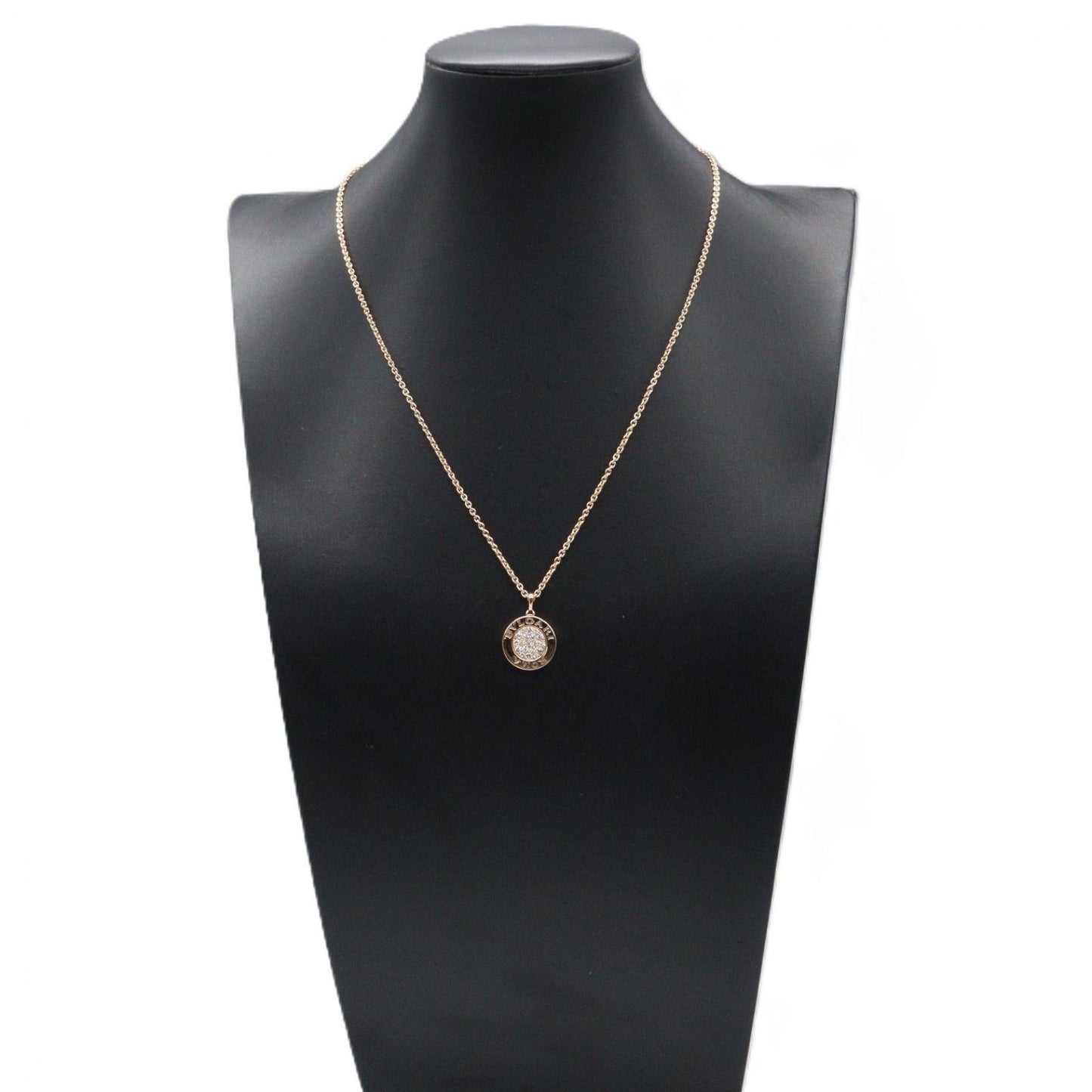 Bvlgari Necklace Diamond Onyx 41 43 cm 18k Pink Gold — view 6
