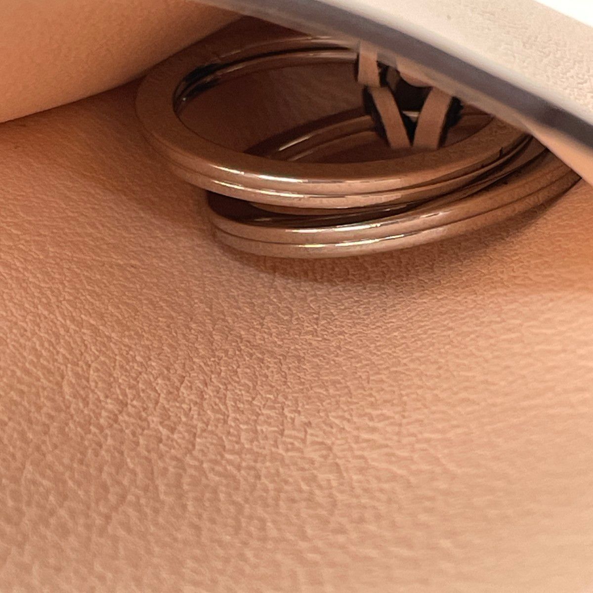 Hermes Key Ring Clochette Leather Pink Silver — view 9
