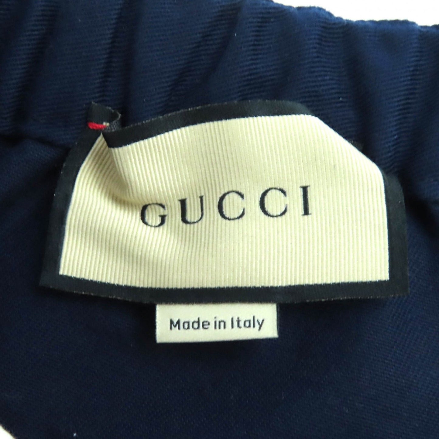 Gucci Cotton 100% Logo Patch Track Pants Navy Red 44 — view 9