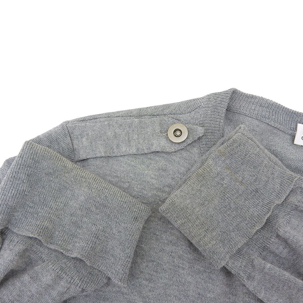 Brunello Cucinelli Long Length Cardigan Cotton Top Gray — view 6