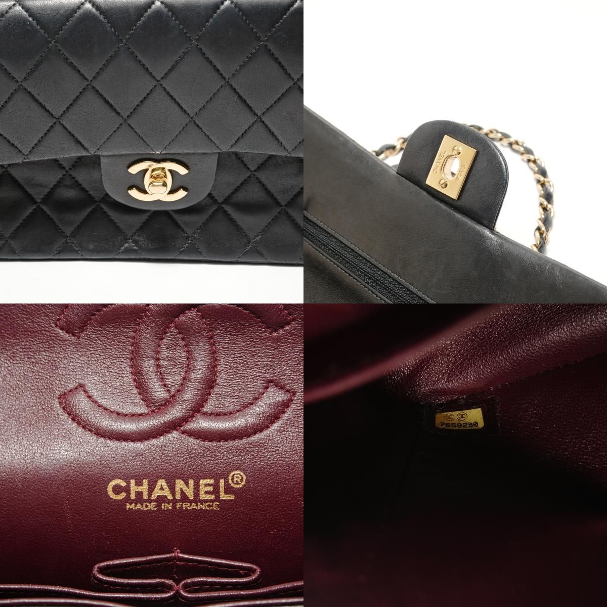 Chanel Shoulder Bag Quilted Double Flap Chain 23 Lamb — view 9
