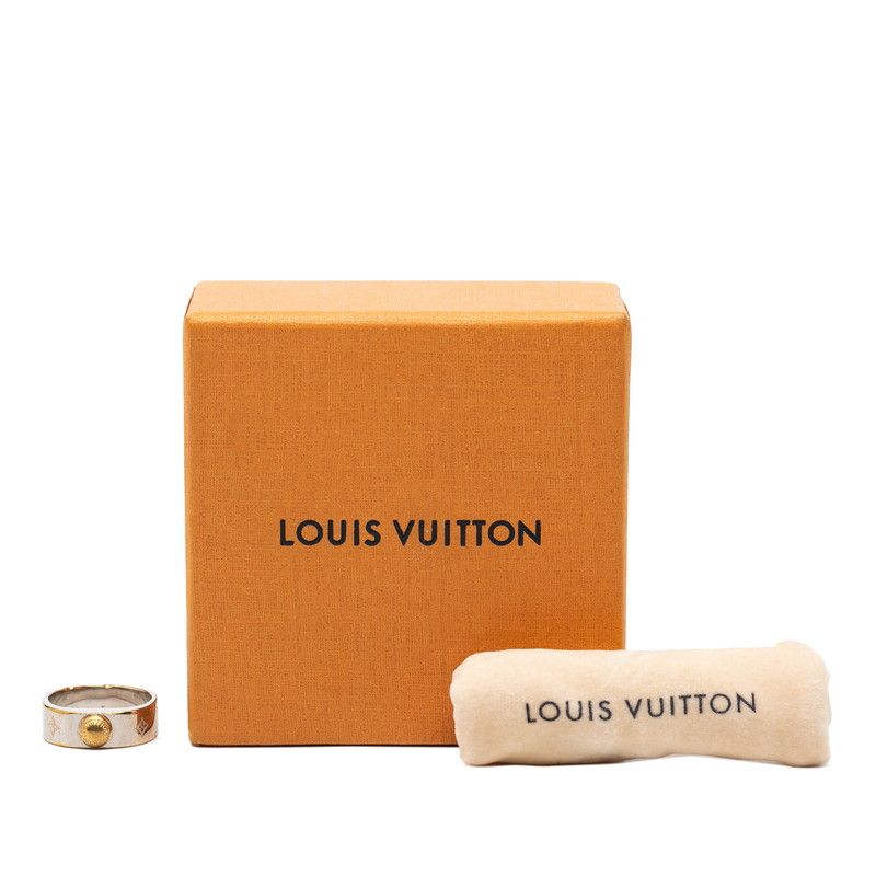 Louis Vuitton Nanogram Ring S Silver Gold Metal Plated — view 7