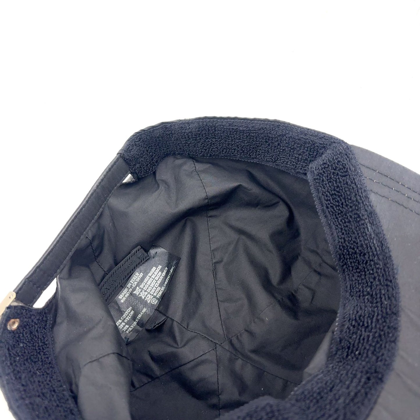Prada Logo Embroidery Nylon Black Hat Silver — view 9
