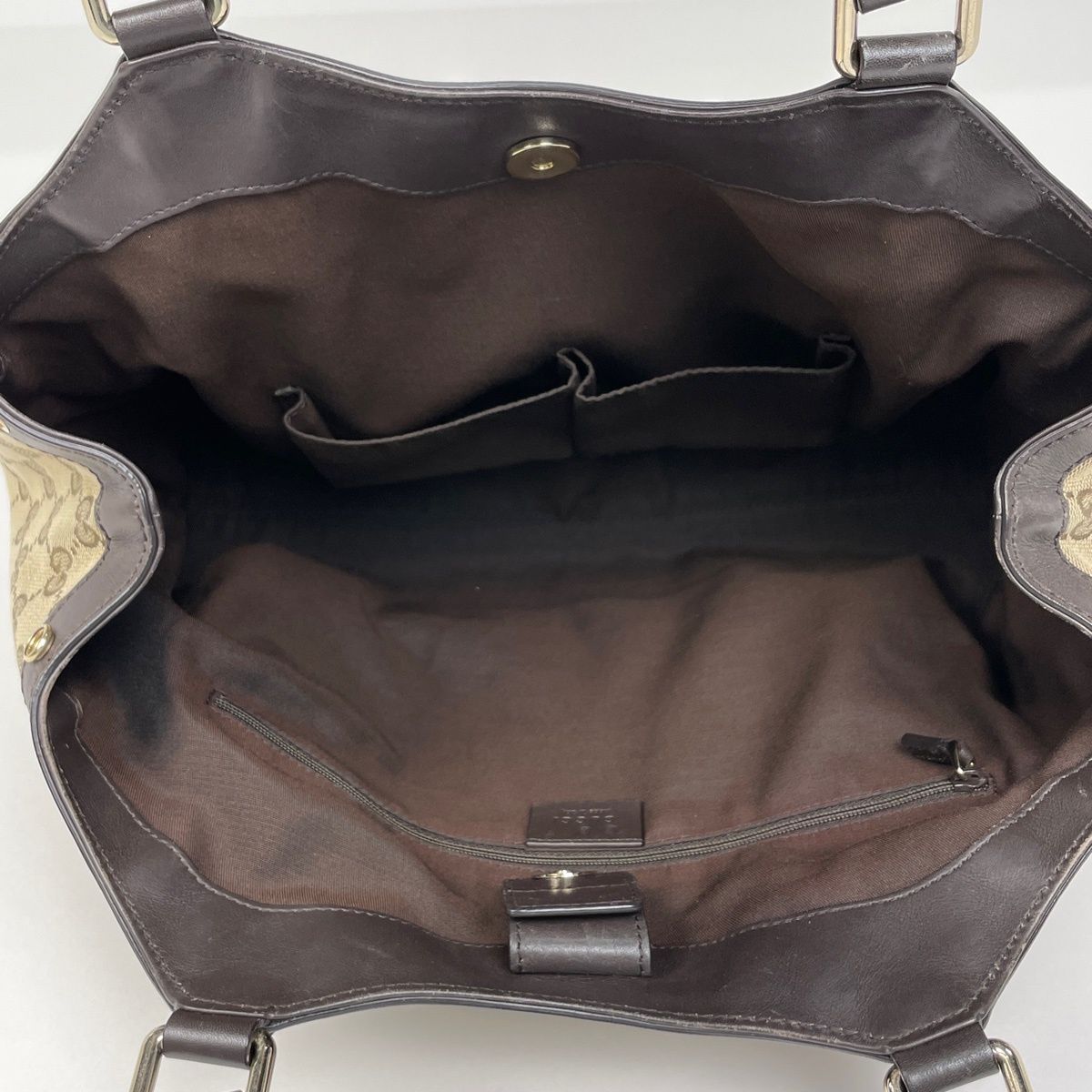 Gucci GG Pattern Tote Canvas Brown — view 8