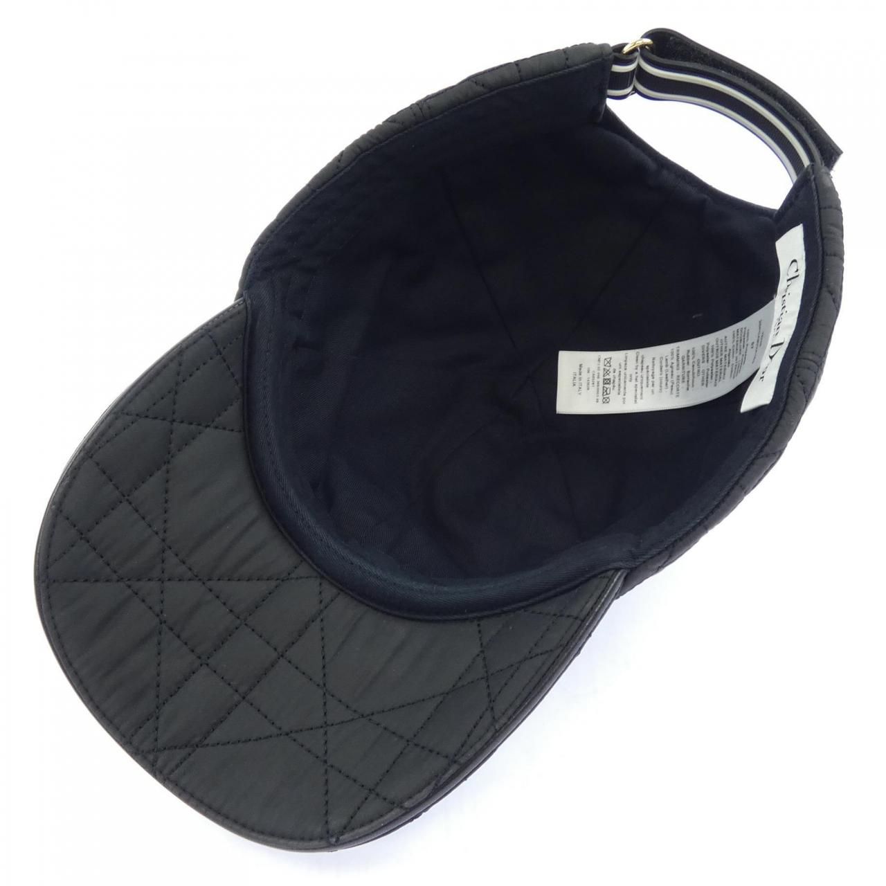 Dior D-player Cannage Quilted Cap Hat — view 5
