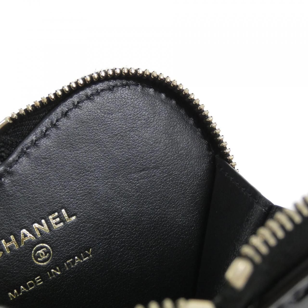 Chanel Coin Case Coin Purse Black — view 7