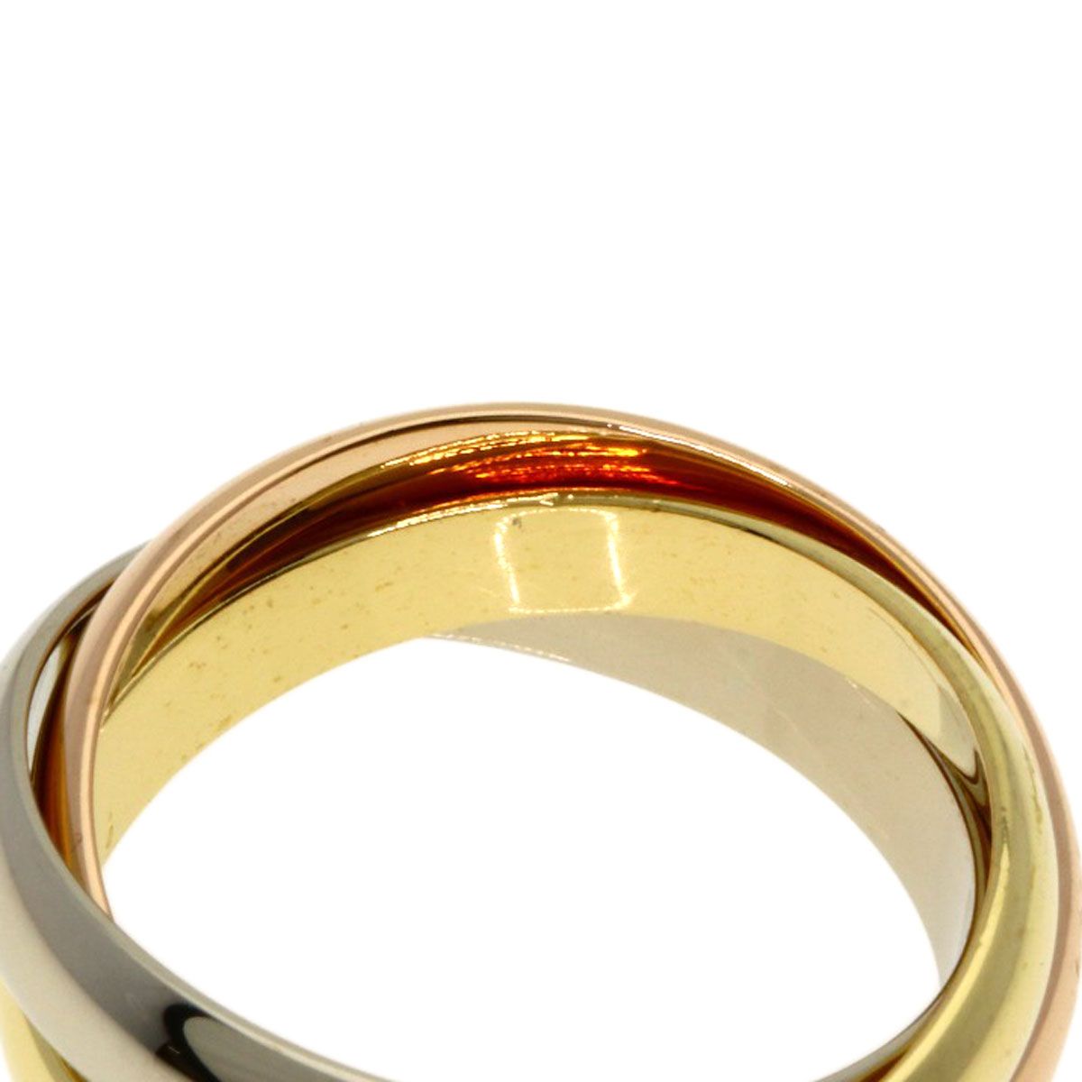 Cartier Trinity 53 Ring 18k Yellow Gold 18k White Pink — view 6